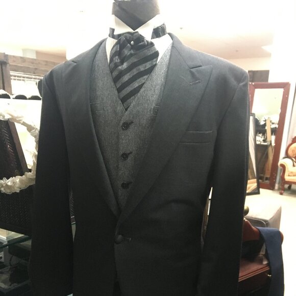 NWT Horst Tweed Vest, Adjustable Waistcoat, Grey Edwardian Dapper Wedding Party - Picture 1 of 11